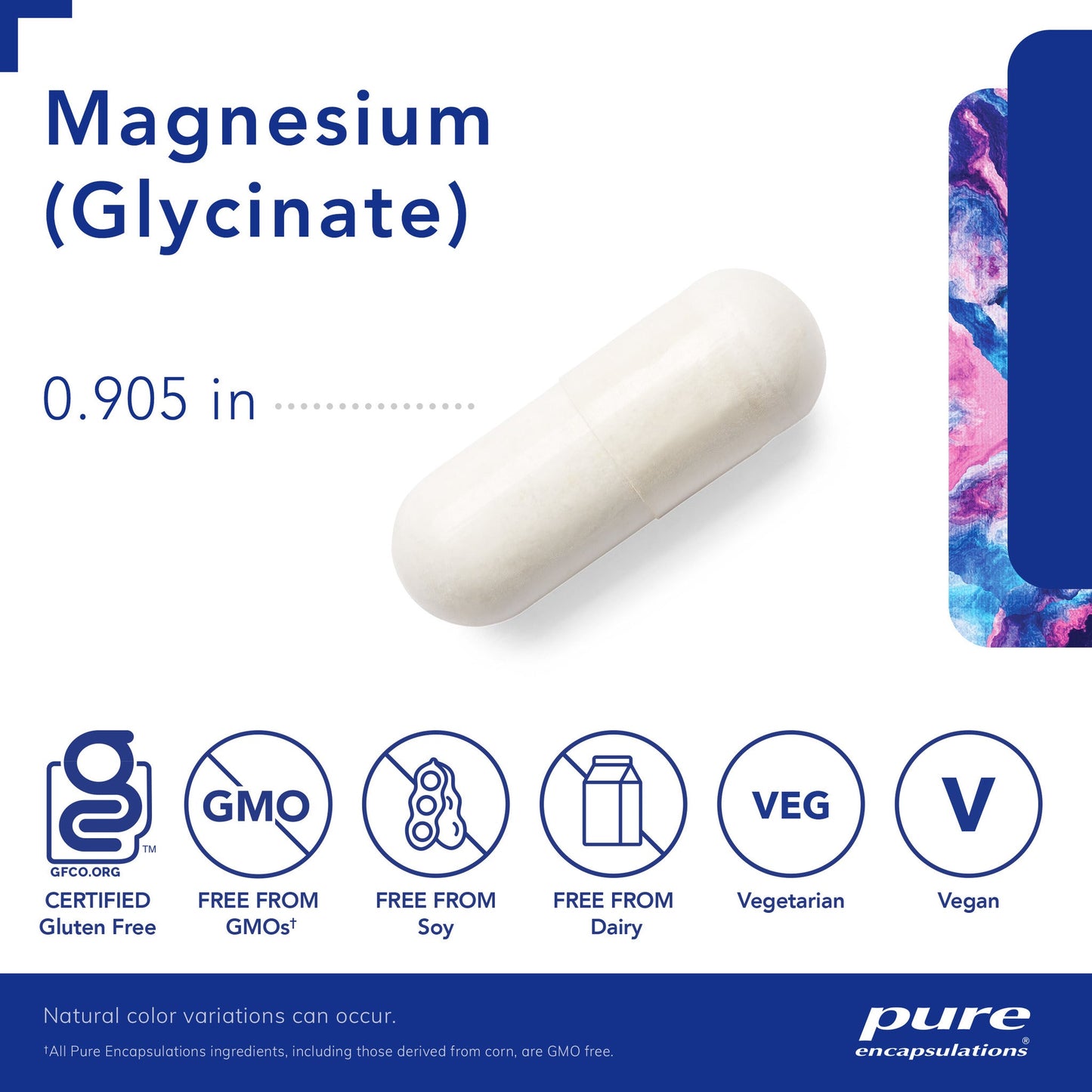 Pure EncapsuIations Magnesium (Glycinate) 90 Count(Pack of 2)