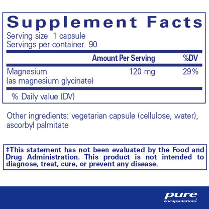 Pure EncapsuIations Magnesium (Glycinate) 90 Count(Pack of 2)